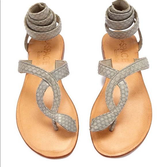 snake wrap sandals